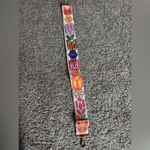 Floral Embroidered purse/guitar Strap - Multicolor